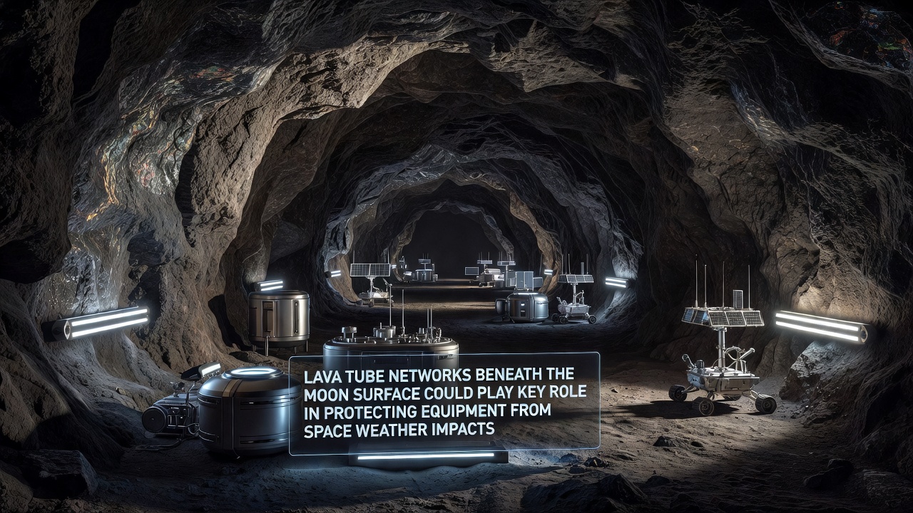 Lunar Lava Tube Networks Emerge as Key Protection for Moon-Based Equipment Against Space Weather