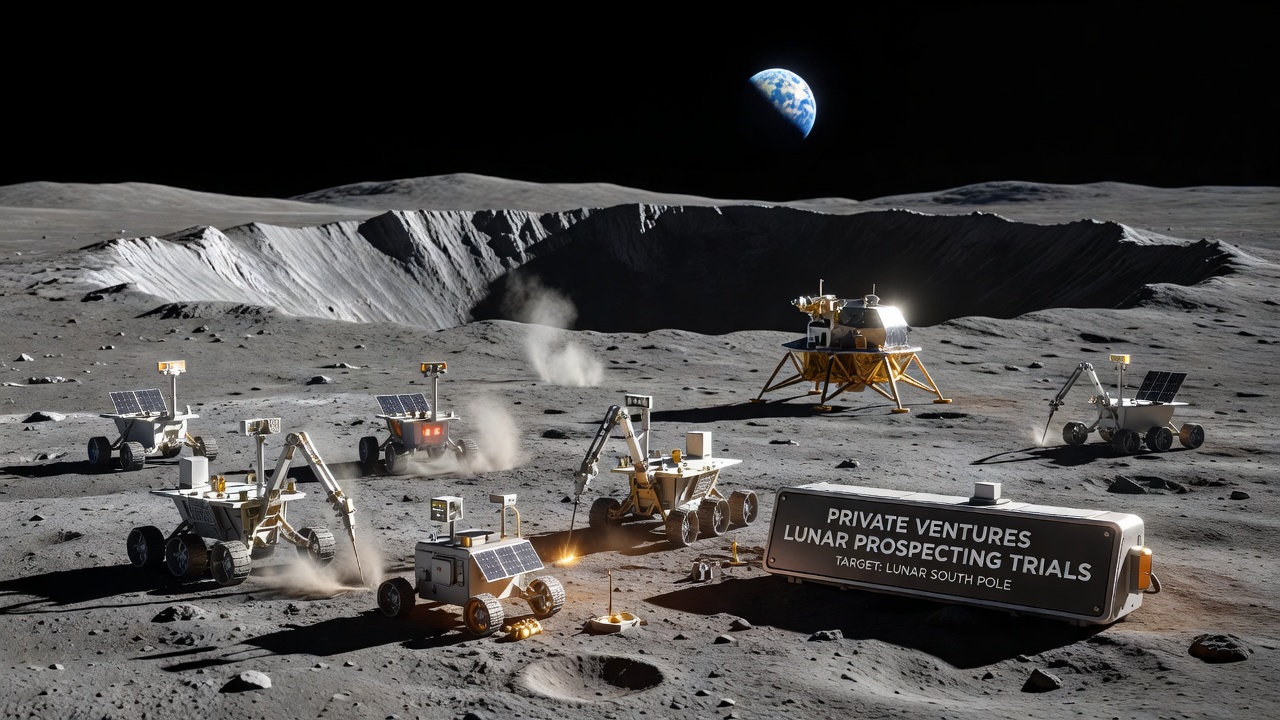 Private lunar lander preparing for south pole resource assessment